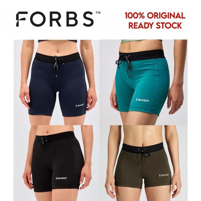 Bandit Running Stamina 5" Women's Compression Shorts Black / Navy Blue / Gulfstream / Dark Fatigue B