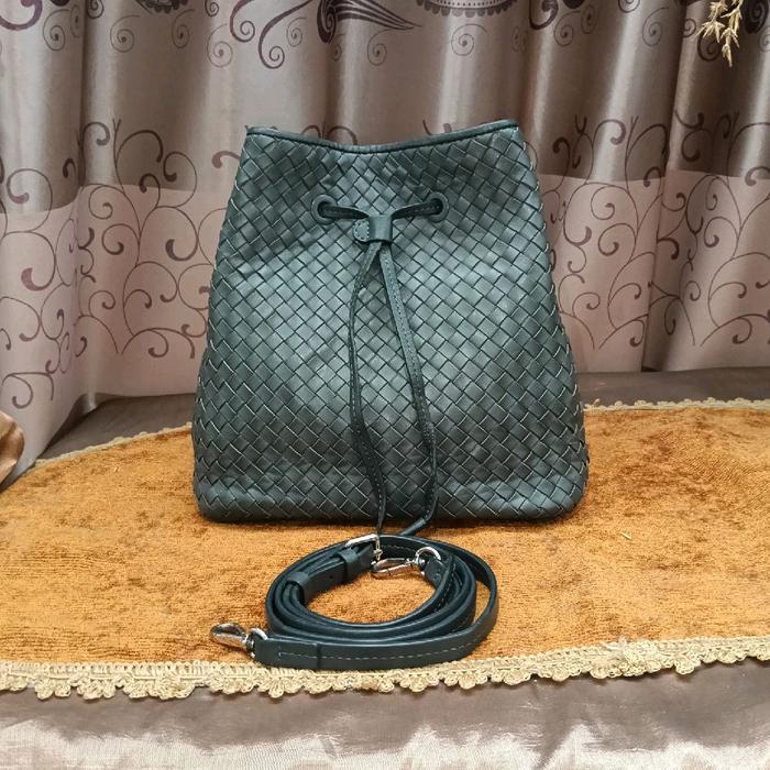 Tas Sling Serut kulas Anyam model buket Totebag Mini