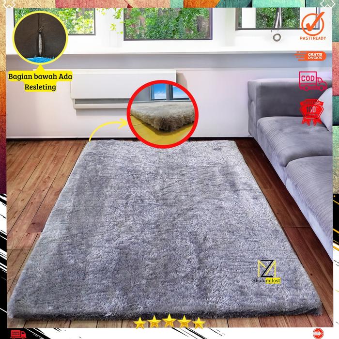 Karpet bulu rasfur 160cmx100cmx3.5cm busa hdp