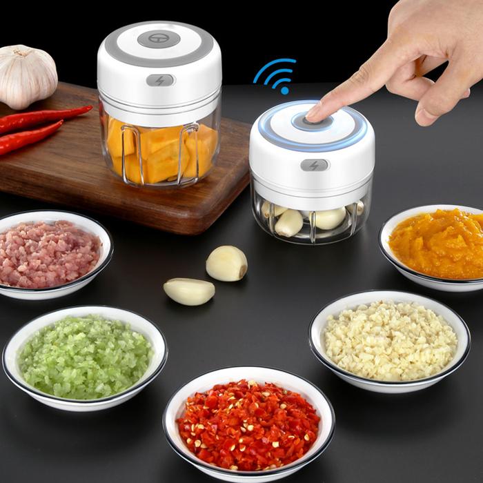 Portable Electric Garlic Cutter Mini Food Chopper Vegetable Tools