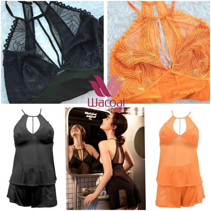 LINGERIE SET BAJU TIDUR WACOAL MOOD SETELAN PAJAMAS WANITA Y TRANSPARAN PIYAMA IN 4262 K26 MESH TEMB