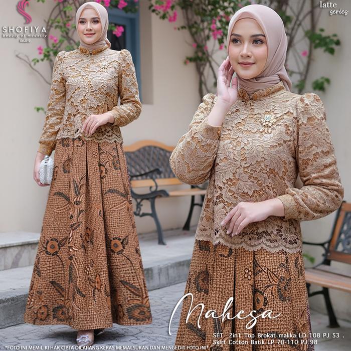 ELDERA Mahesa Setelan Kebaya Modern Janggan Batik Wanita Free Bros Wisuda Original by Shofiya Pusat 