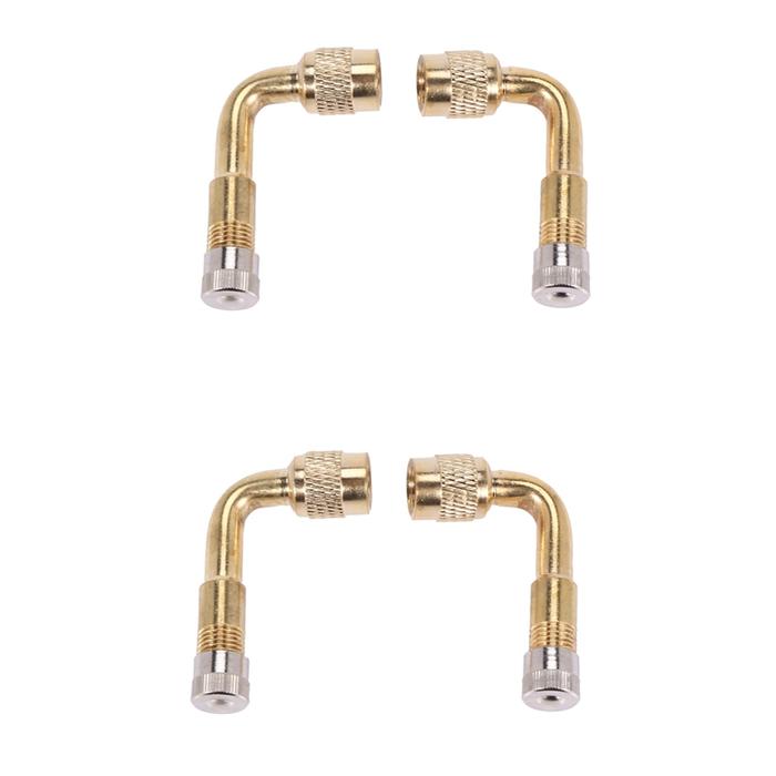 4Pcs Valve Extension Valve Extension Adapter Tire 90 Degree Bent
