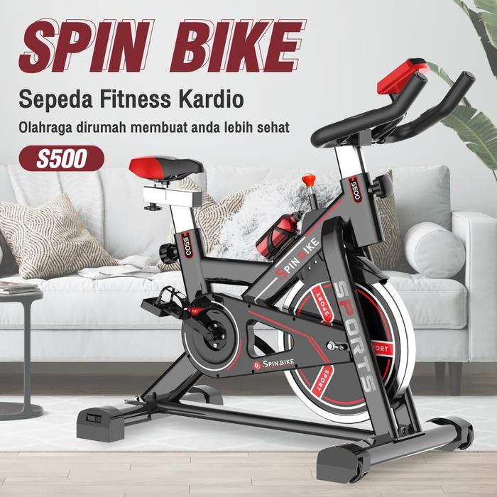 HTD Sport Sepeda Statis Spin Bike Cardio Sepeda Olahraga Adjustable