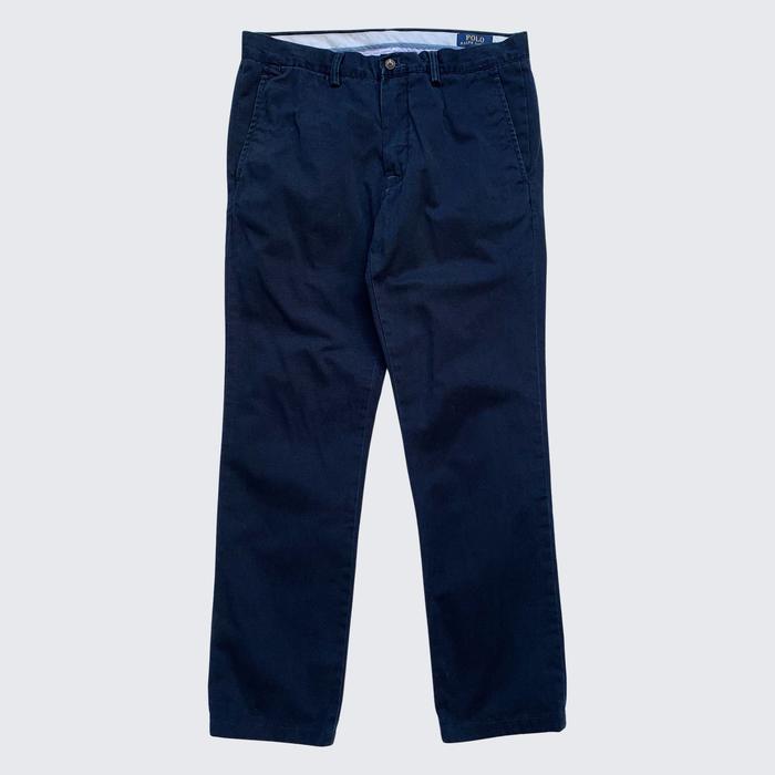 Dark Blue Navy Vintage Polo Ralph Lauren Formal Chinos Slimfit Pants - Unisex - 29