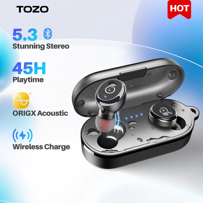 TOZO T10 Bluetooth 5.3 Earphones ,Wireless Headphones , AI Enhanced