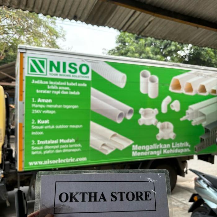 PSD Kabel Duct NISO 40 x 40 mm Panjang 1,7 Meter TANPA Double Tape duct Wiring 40 x 40mm Protector 1