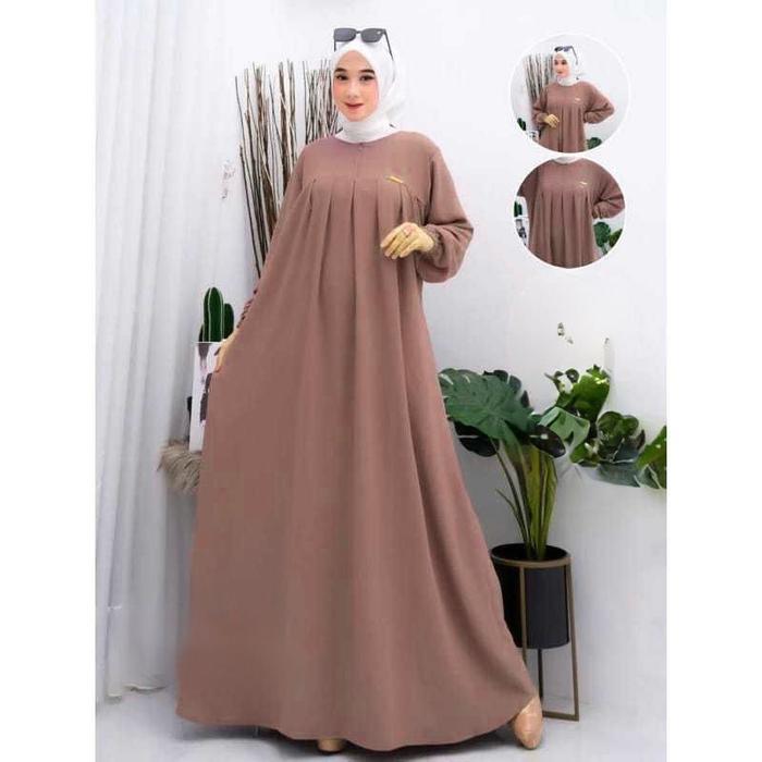 Gamis Maxy Gamis Aufa Gamis Polos Airflow Flowy Adem Tebal Busui Termurah