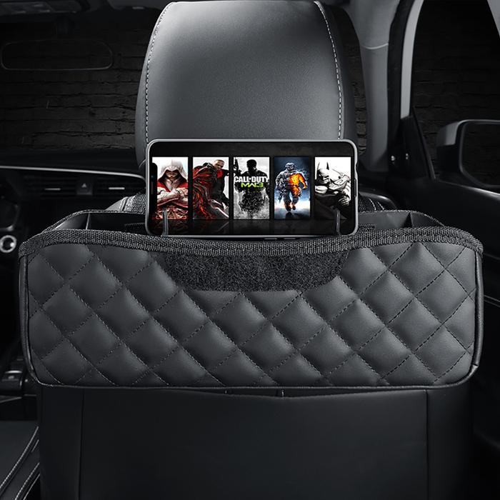 Multifunctional Leather Car Headrest Backseat Organizer Headrest