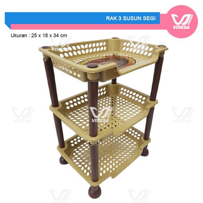 Rak Dapur Rak Bawang Rak Kosmetik Rak Serbaguna 3 Susun Plastik