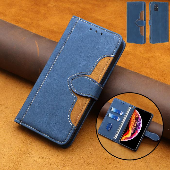 Casing PU Kulit untuk Samsung A03S Flip PU Dompet Keranjang Slot Siaga Menutupi Kasus Ponsel