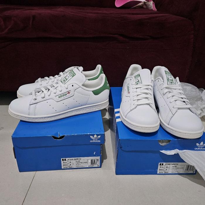 Adidas original stan smith white green leather bnib resmi