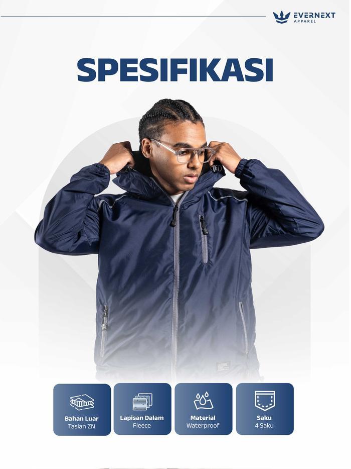 Eiger - EVERNEXT - Jaket Cowok Parasut Pria Jaket Hoodie Pria Jaket Motor Regen Jaket Outdoor