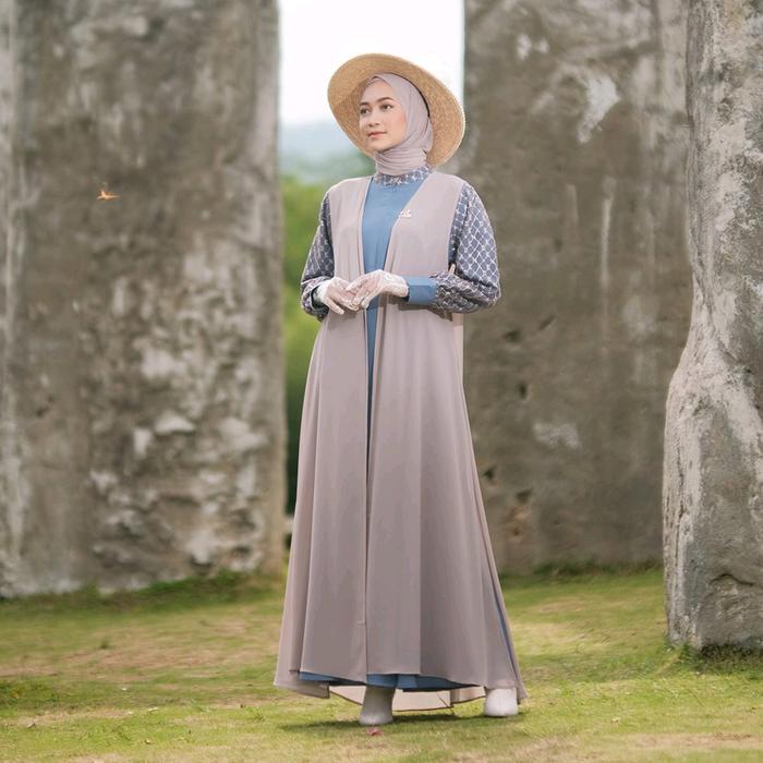 Gamis Polos Syari Dress Busui Rose Ori by Aden Hijab