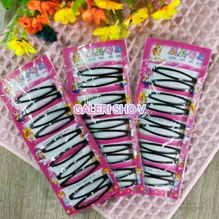 GS ~ Jepit TipTop Hitam Anak Penjepit Rambut Poni