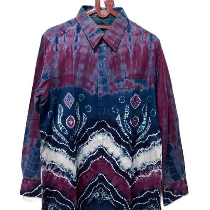 Preloved Kemeja batik motif Sasirangan Kalimantan