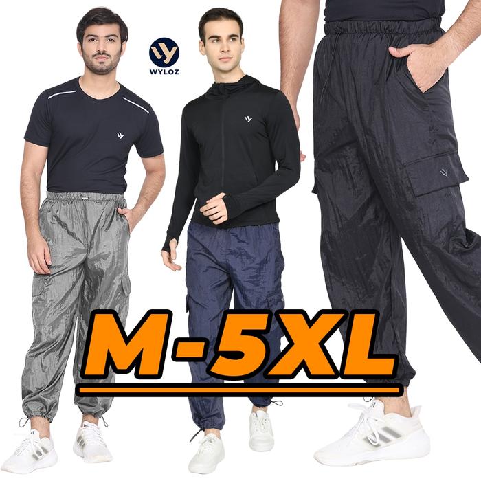 NEW Celana Training Parasut Olahraga Trening Pants Parasit Panjang Pria Bahan Perasut Export Lari Ru