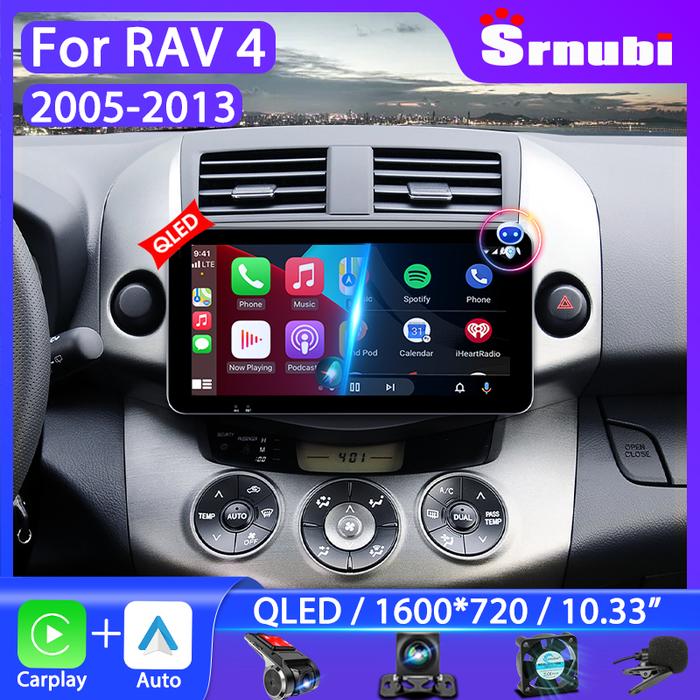 Srnubi 10.33" Car Radio Android 11 For Toyota RAV4 Rav 4 2005-2013