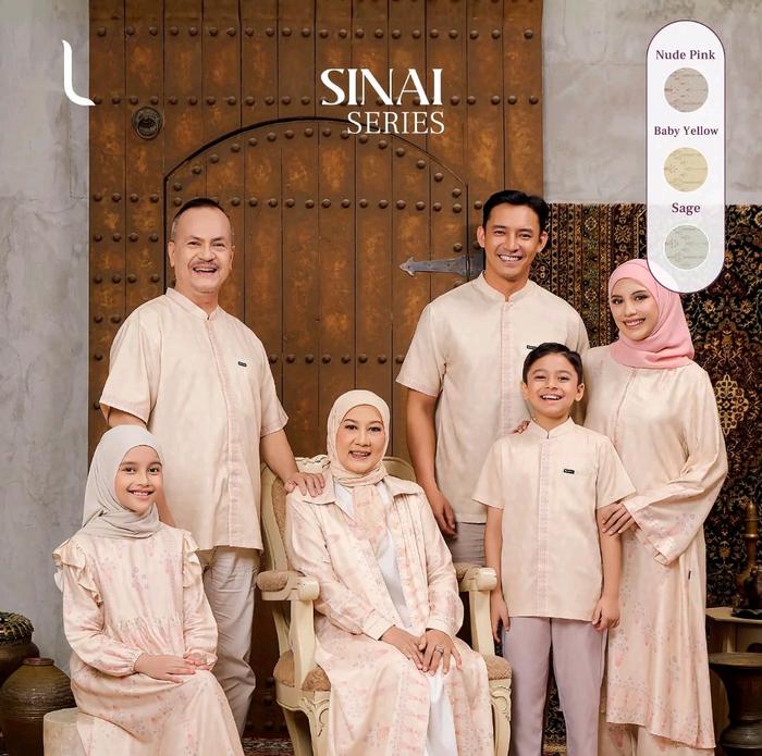 Elzatta Sinai Series Baby Yellow Family Set Terbaru Sarimbit 2026