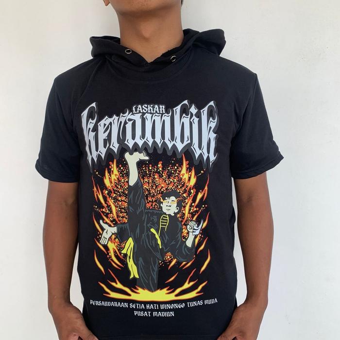 Tshirt Hoodie Jaket Desain Perguruan Pencak Silat PSHW Laskar Kerambik  Model Jacket Casual Sablon D