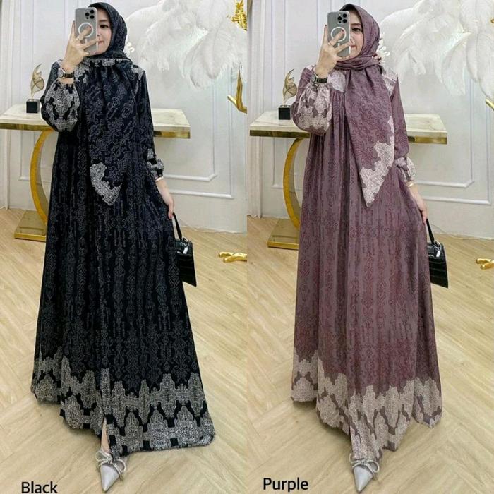 GAMIS ALMIRA GAMIS SET HIJAB RAYON DIAMOND
