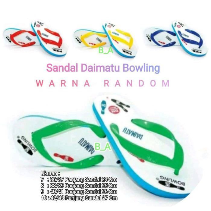 Sandal Jepit Daimatu Bowling Original (Warna Random)
