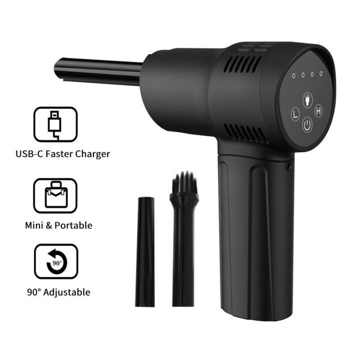 Pembersih debu nirkabel 60000RPM, peniup udara nirkabel USB