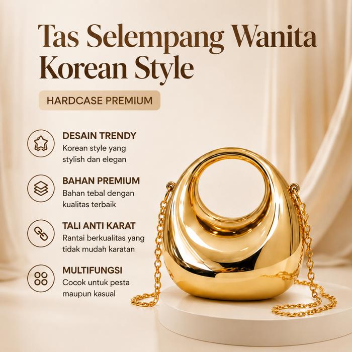 Madeby ID - Tas Selempang Wanita Korean Style Premium Hardcase Mini Bag Jelly HP Fashionable Trendy 