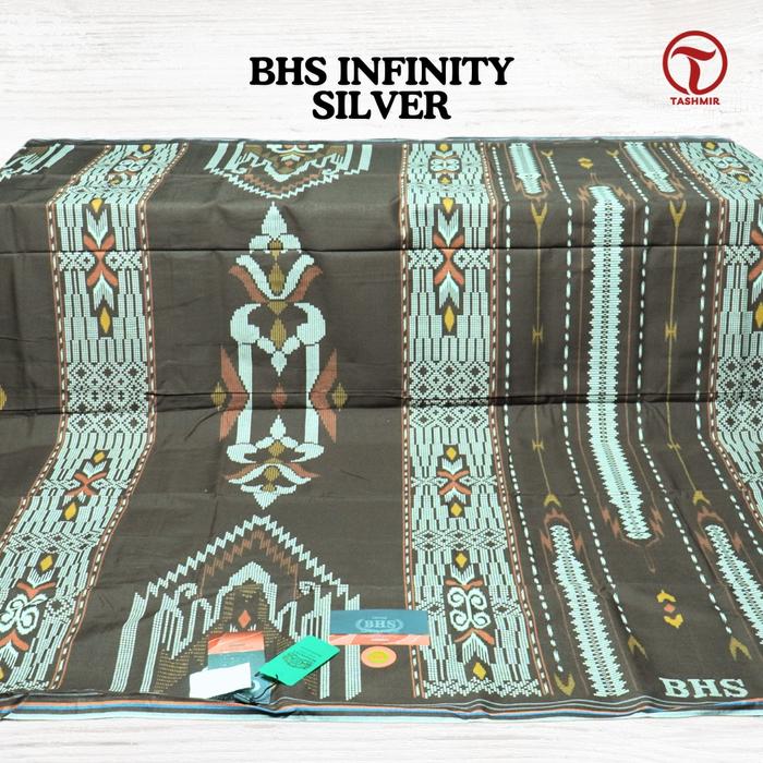 Sarung Bhs Infinity Grade Silver Original Type Pkd Kembang Dan Batik Muslim Motif Hitam Viscose Blen