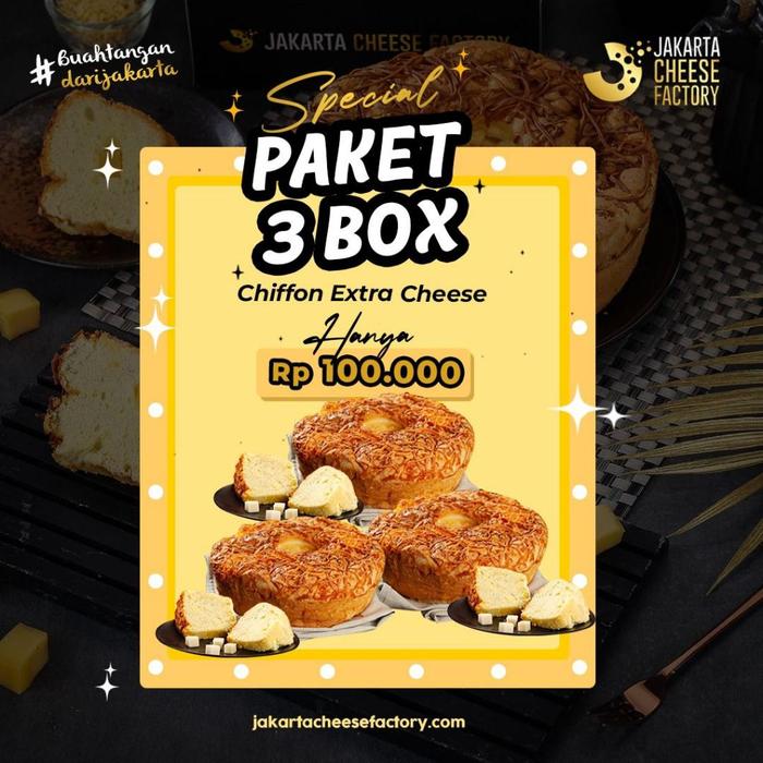 PAKET CHIFFON EXTRA CHEESE JAKARTA CHEESE FACTORY