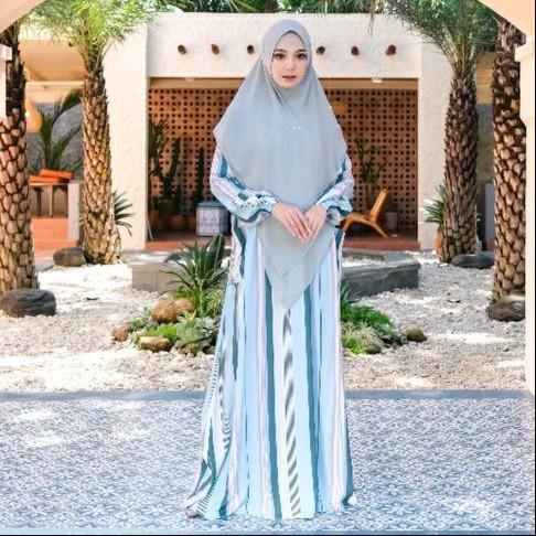 GAMIS NAIMA BY CIERRA (GAMIS ONLY) // GAMIS KATUN RAYON MOTIF GARIS