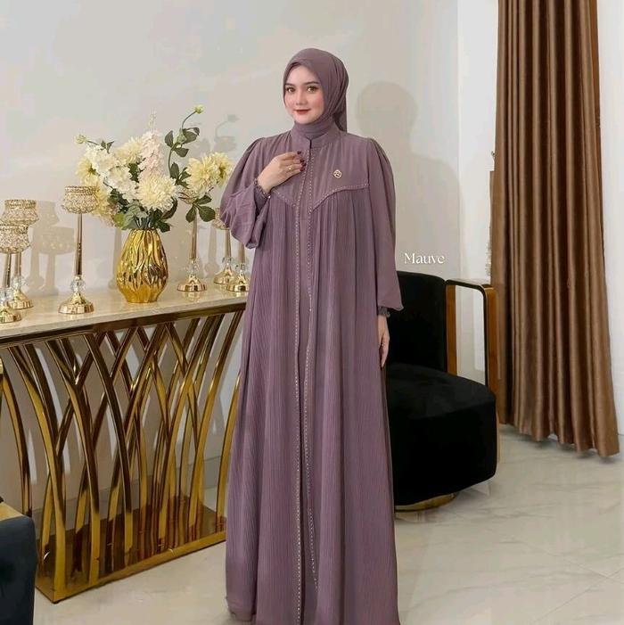 Syakira dress Gamis Syar'i Wanita Mewah untuk Lebaran & Pesta - Bahan Premium".