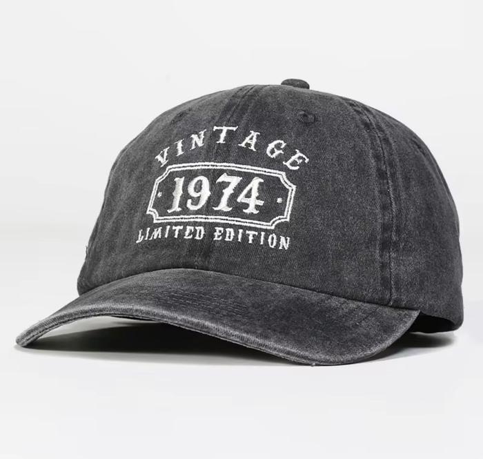Topi Baseball Vintage 1974 Distro Casual Sport Pria Wanita - Topi Distro Baseball Denim Katun Caps