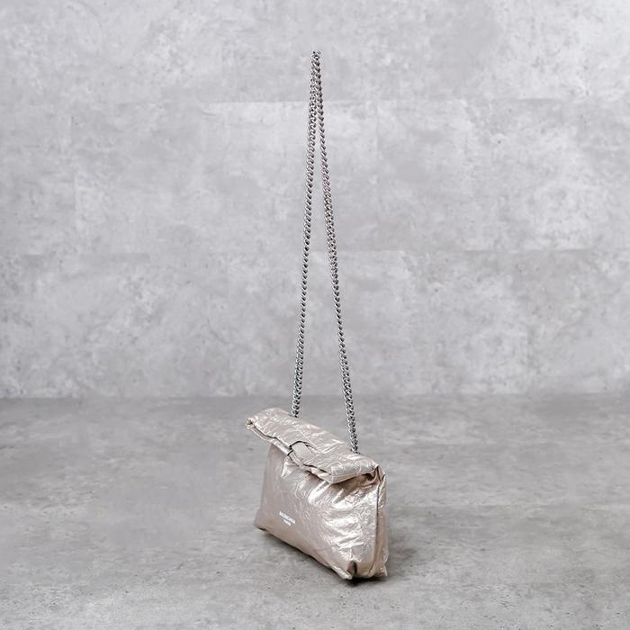 Tas BALENCIAGA CRUSH GHW CHAIN CALFSKIN GOLD TOTE BAG SMALL 100% ORIGINAL - 25X8X30CM