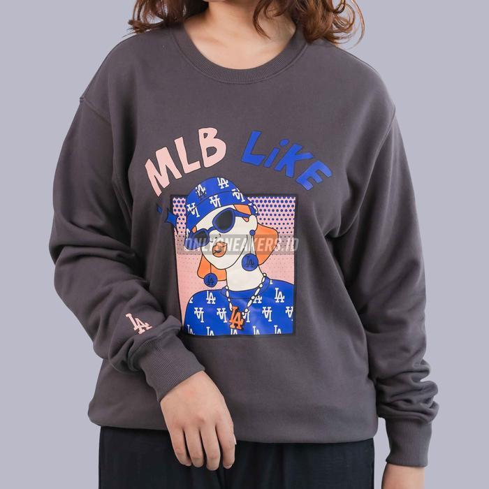 MLB LIKE CARTOON LA DODGERS CHARCOAL SWEATSHIRT