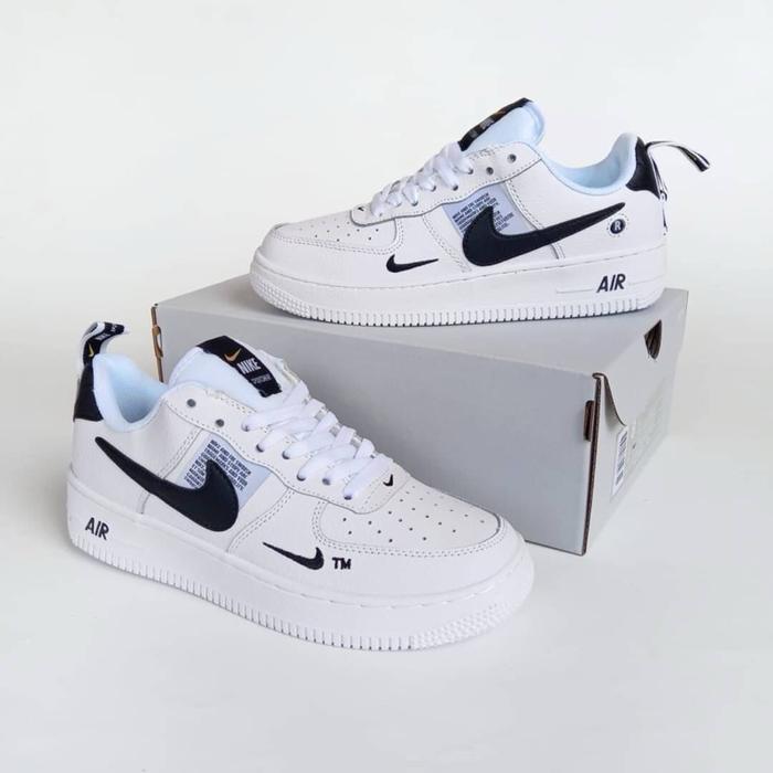 Sepatu Nike Af 1 '07 Lv8 Utility White White Black