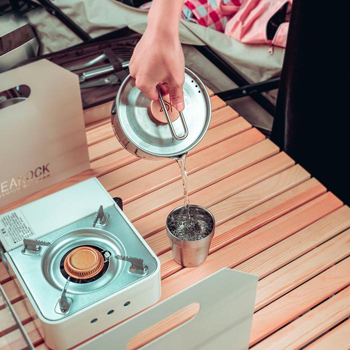 Camping Kettle Picnic Pot Lightweight Stainless Steel Camping Kettle