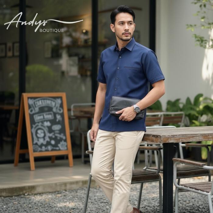 kemeja pria polos premium stylish Krah Italy model list benang smok Baju Custom,kemeja sultan,kemeja