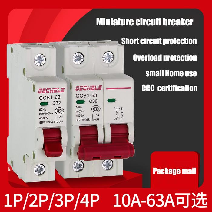 TPN 1P mini circuit breaker MCB 10A,16A,20A,25A,32A mini DZ47 air