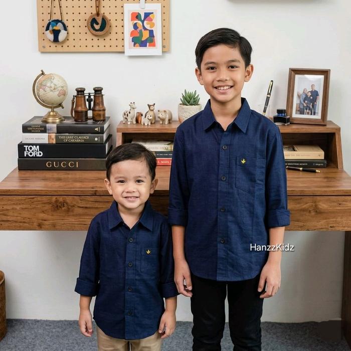 baju couple adik kakak best seller lengan panjang 3-13 Tahun Nyaman Mudah Dipadukan Atasan Daily Pol