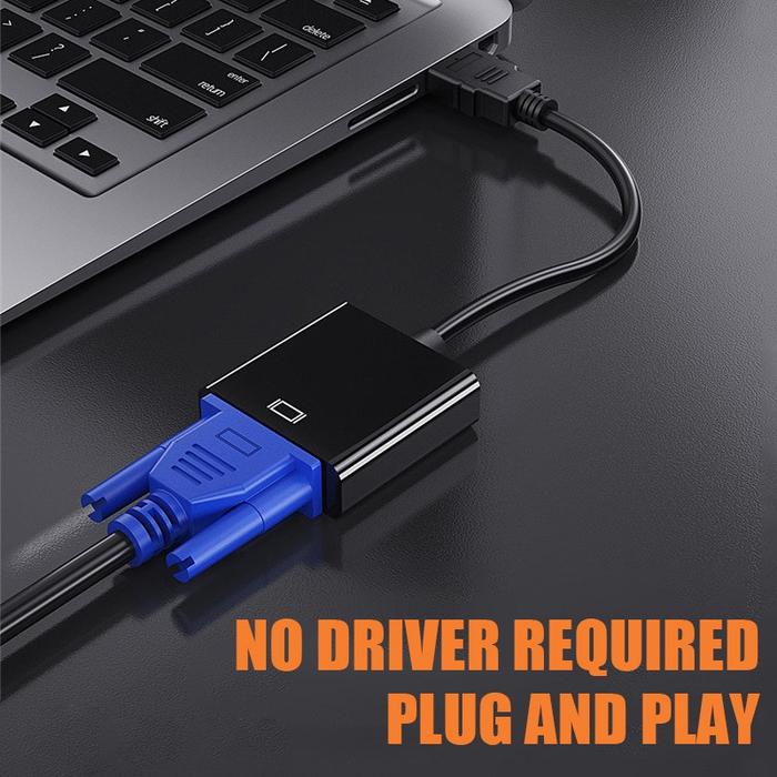 HDMI to VGA1080P CONVERTER Cable with Audio Power Supply HDMI to VGA