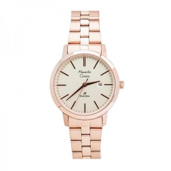 ALEXANDRE CHRISTIE AC 1007 FULL ROSEGOLD LADY LDBRGLN - Jam Tangan Wanita