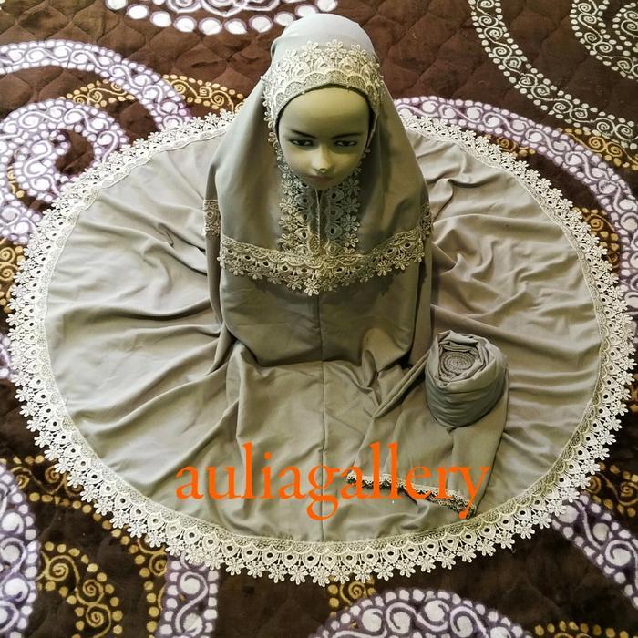 mukena anak 2in1  kaisya (renda motif kalung)untuk usia 4-12 thn,Katun premium mukena anak Panjang M