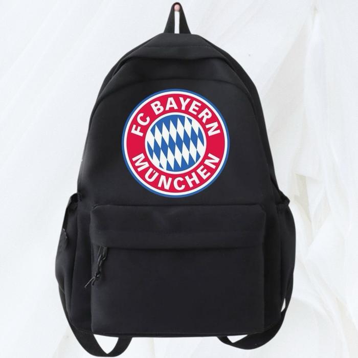 Ransel Bayern Munchen Hitam dengan Logo FC Bayern Munchen Pria Wanita