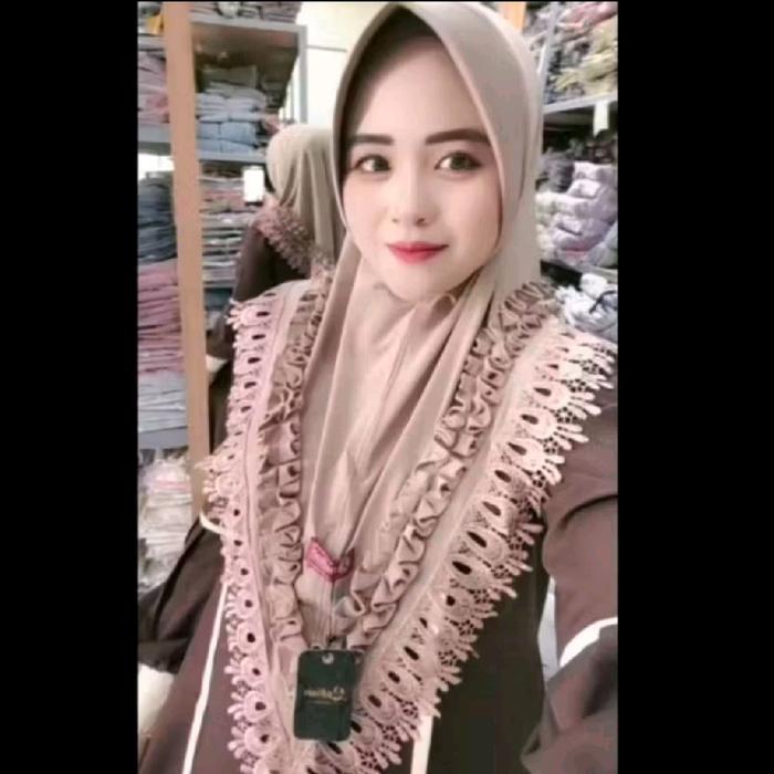 Jilbab Instan Prada Gotik Renda Senada ori Rafilah