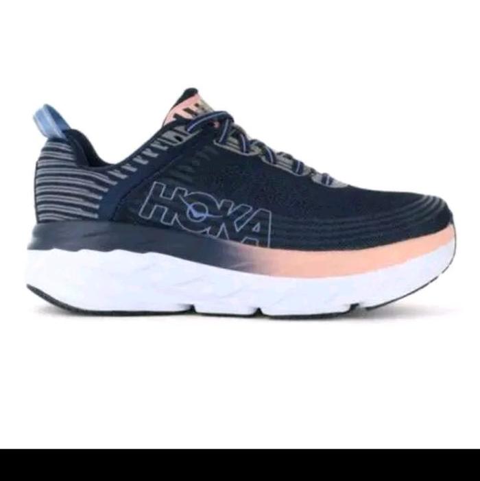 sepatu Lari Hoka One Bondi 6 Mood Indigo/Dusty Pink - 37
