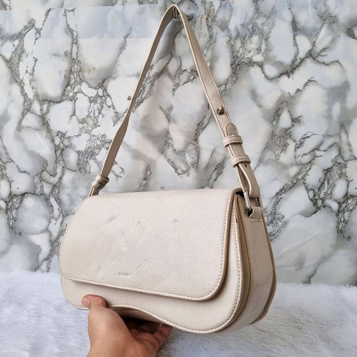 TAS SHOULDER KULIT ESQUIRE SECOND BBRAND PUTIH / TAS KETEK WANITA EESQUIRE