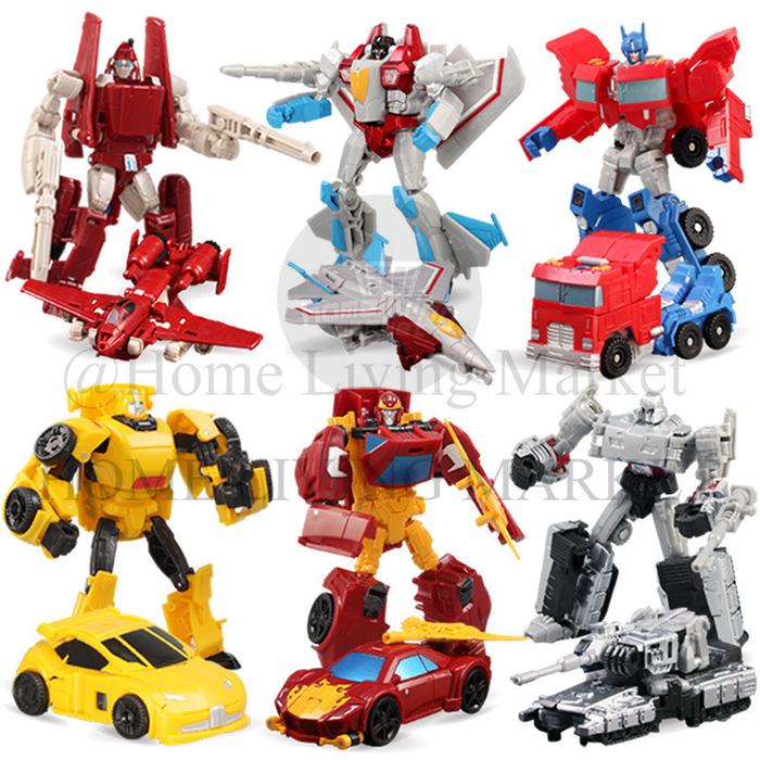 Pocket War Mini Figure Transformers Series Mainan Robot Anak