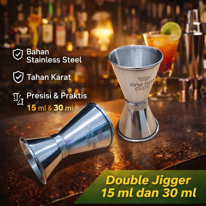 Mtos Jakarta | Gelas Ukur Double Jigger | Measuring Cup Minuman | Aksesori Takar Dapur