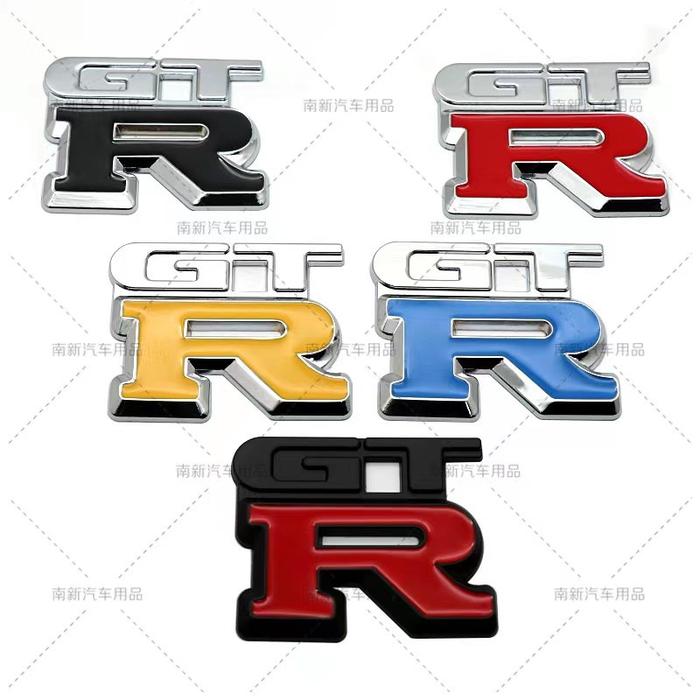 Stiker Logam Lambang Logo Mobil GTR Label Lencana Stiker R